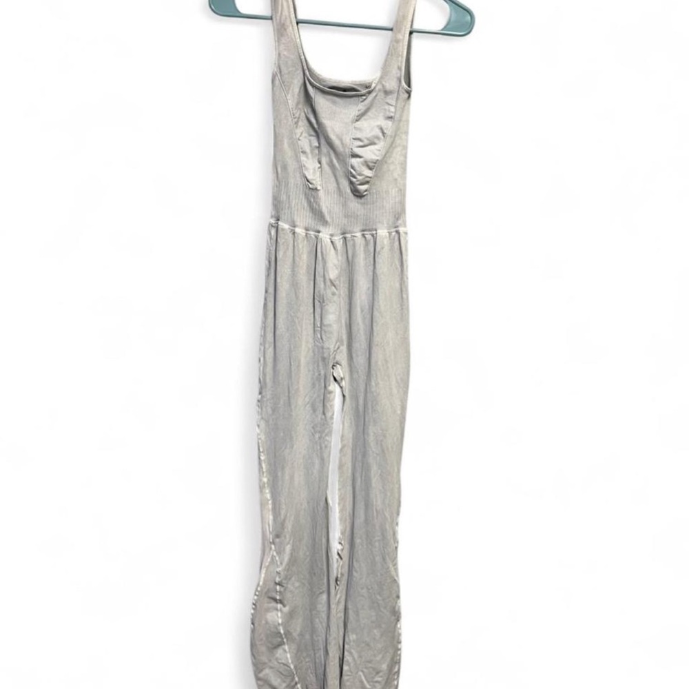 Free People Movement Grey Sleeveless Jumpsuit